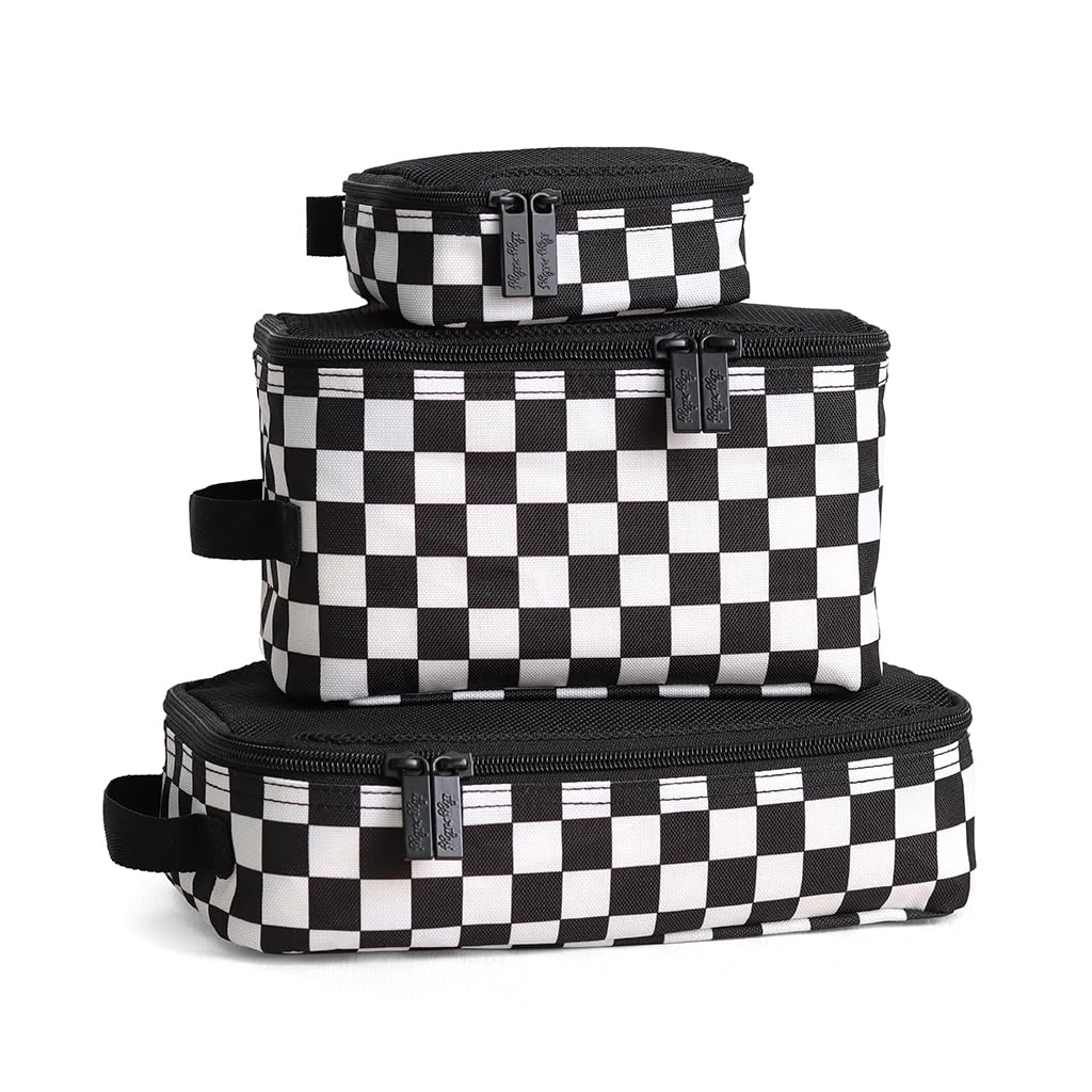 Itzy Ritzy Packing Cubes for Travel, Set of 3 Travel Organizers (Leopard)