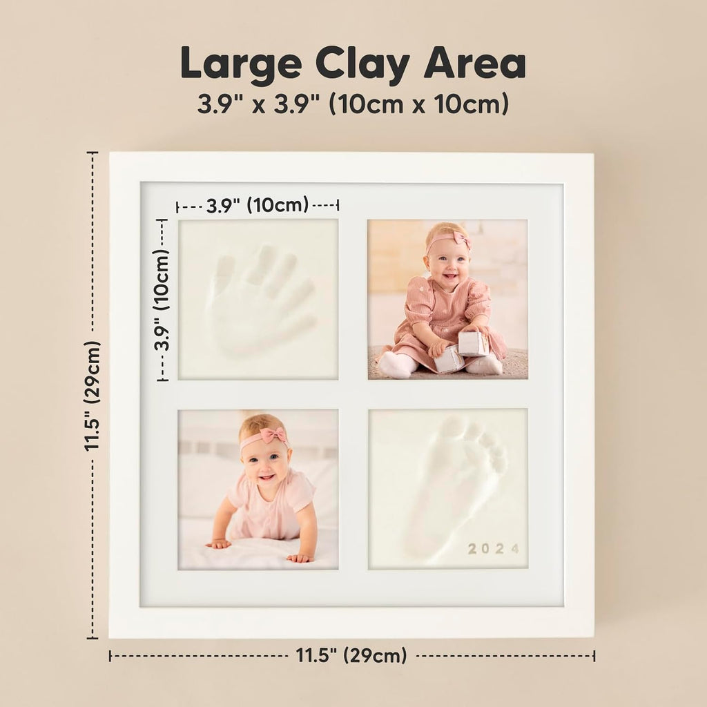 KeaBabies Baby Hand and Footprint Kit, Baby Footprint Kit (Alpine White)