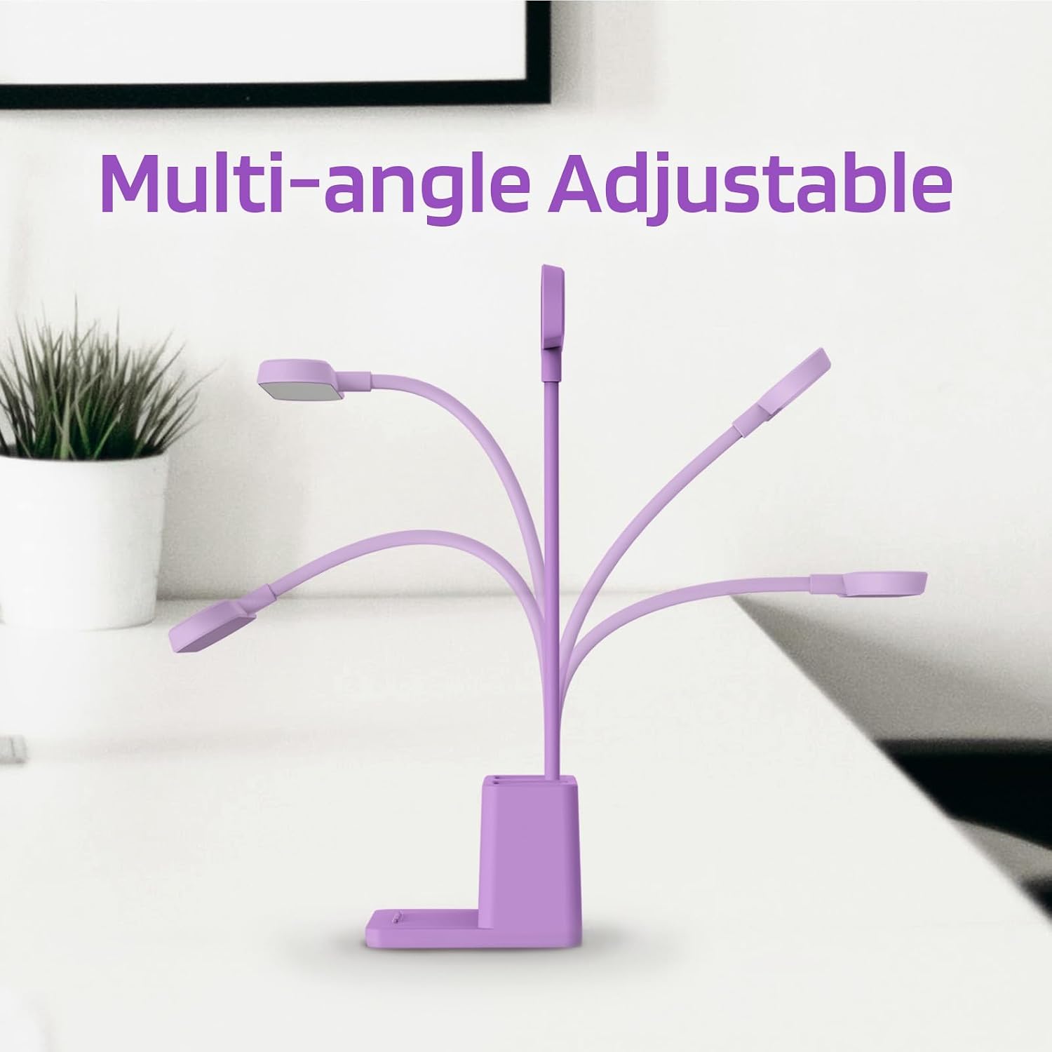 AXX Purple Desk Lamp, Cute Table Light for Home Office College Dorm