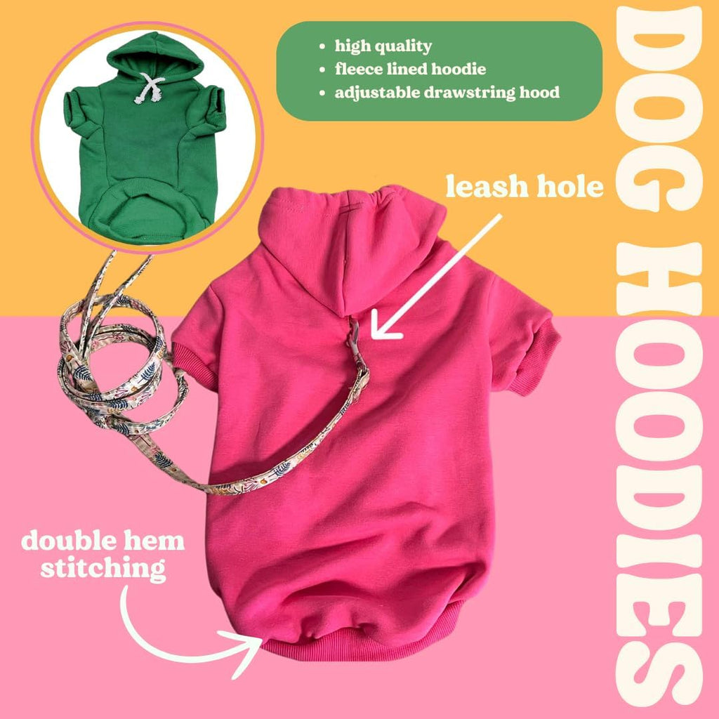 Pink Or Blue? We Love You Dog Hoodie | Fleece Lined |Leash Hole| Gender Reveal | Baby Announcement | Pregnancy Reveal | Boy or Girl|Black, Small 824