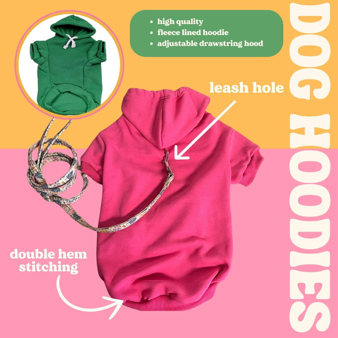 Pink Or Blue? We Love You Dog Hoodie | Fleece Lined |Leash Hole| Gender Reveal | Baby Announcement | Pregnancy Reveal | Boy or Girl|Black, Small 824