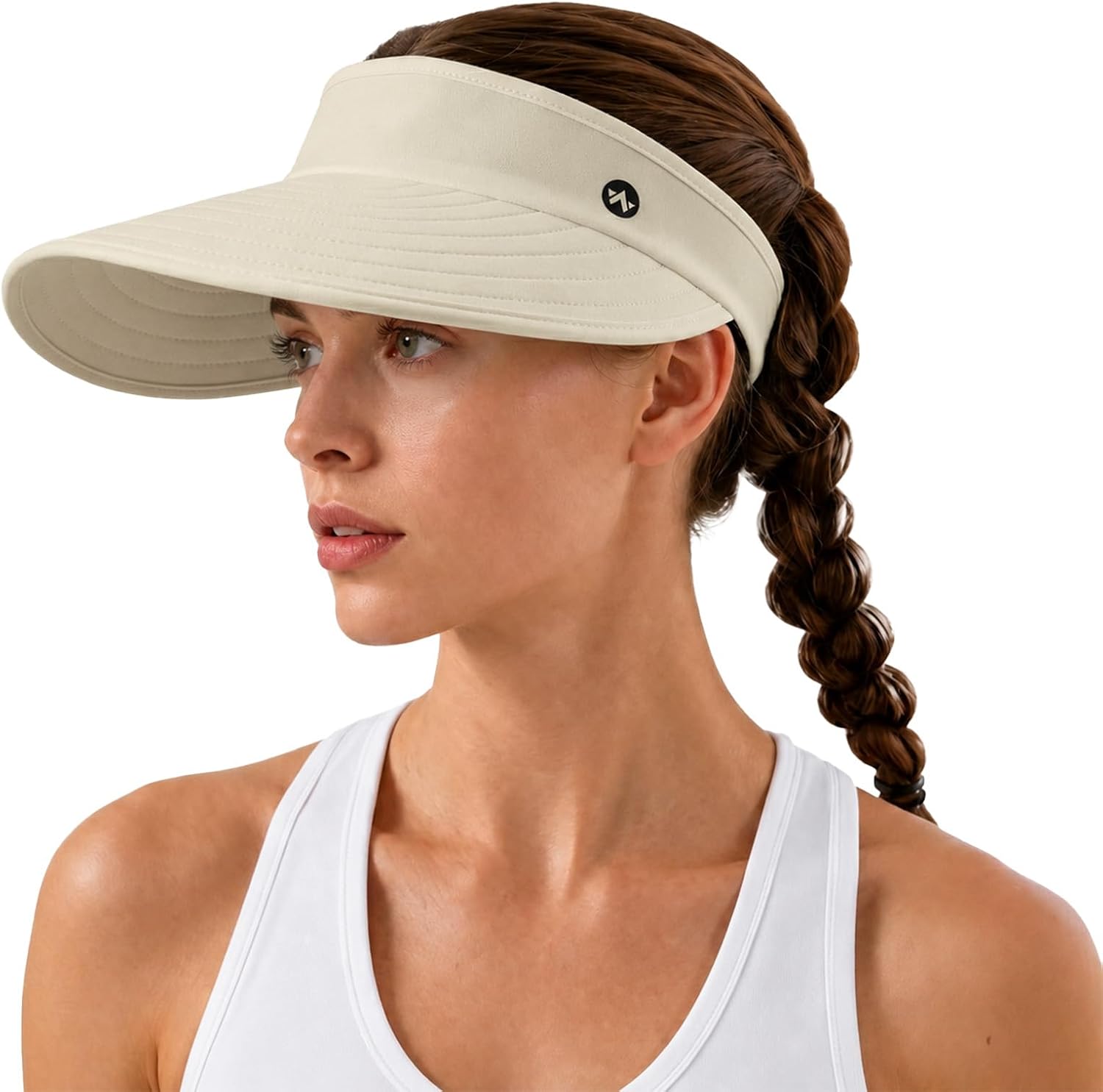 WANDER Sun Visor Hat Wide Brim Packable Large Beach Cap for Women