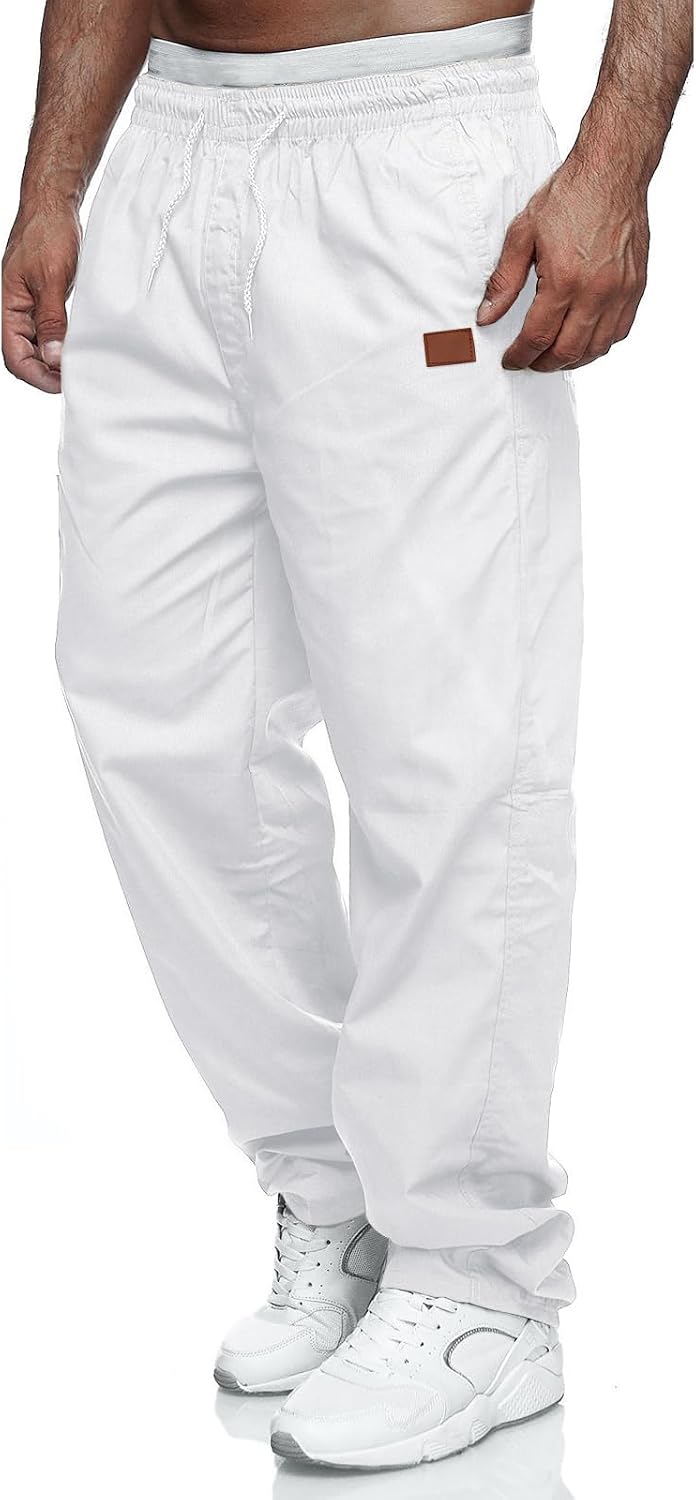 Rela Bota Mens Casual Jogger Pants Cargo Pants Drawstring Sweatpants