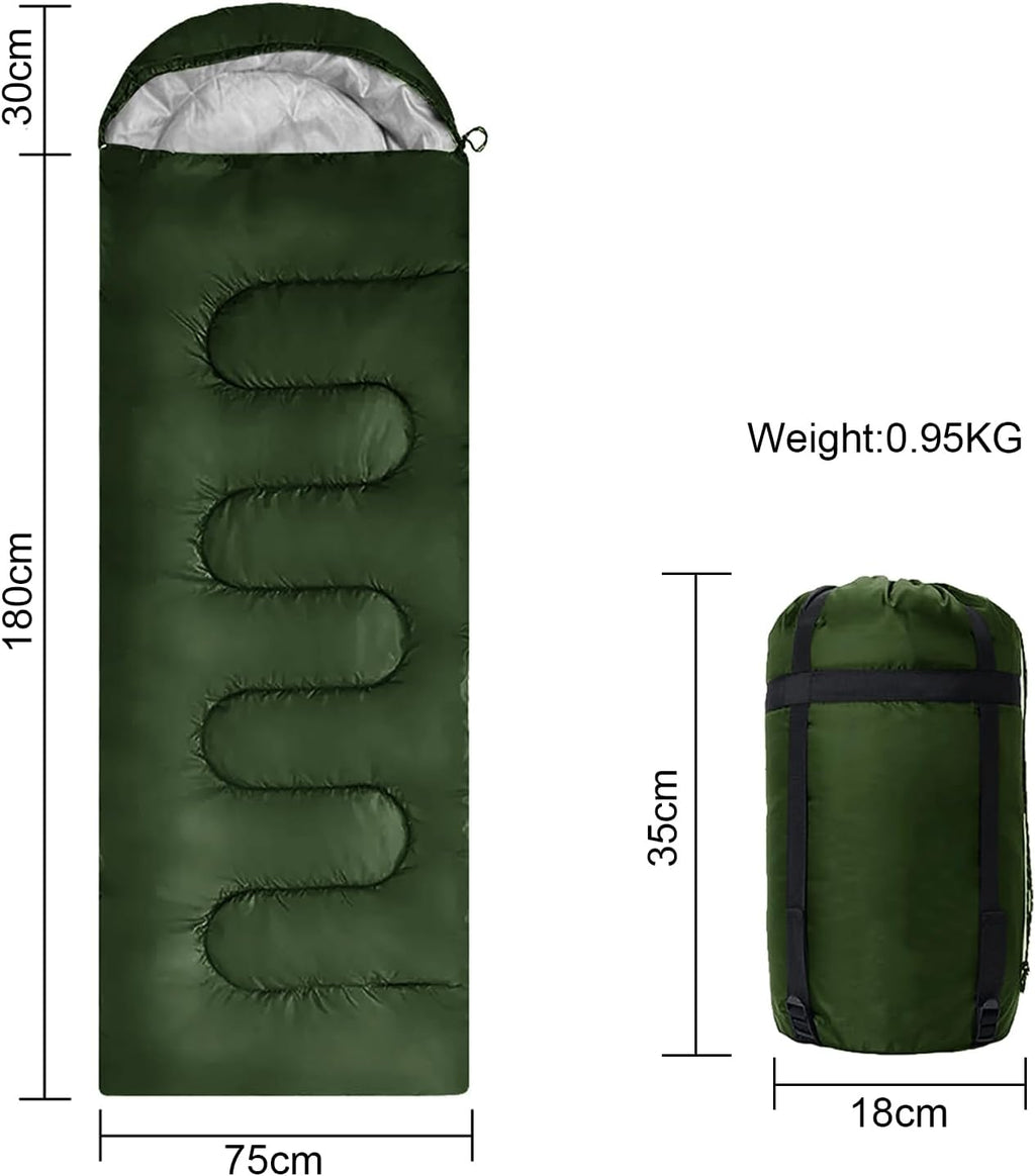 Envelope Camping Sleeping Bag Warm & Cool Weather for Adults