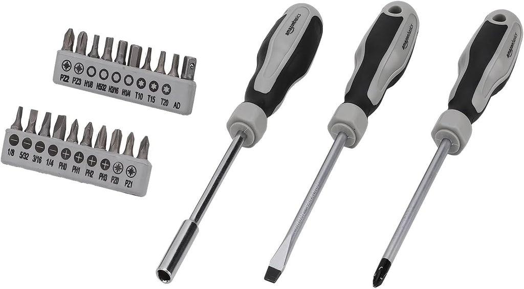 Amazon Basics 173-Piece General Household Hand Tool Set with Storage Case, Portable Tool Kit for Home Maintenance and Everyday Repairs