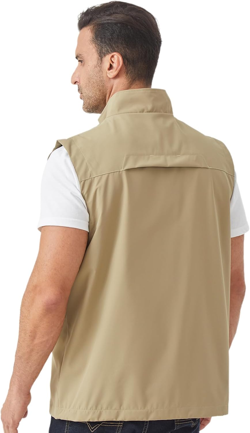 Men's Lightweight Outerwear Vest Softshell Sleeveless Jacket