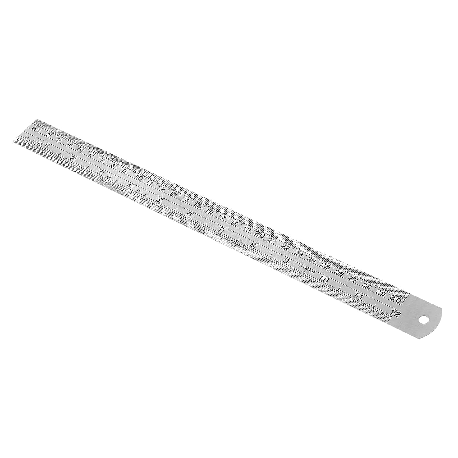20 Pack 12 Inches Stainless Steel Ruler, Precision Metal Rulers, Straight Edge Ruler for Office, Woodworking, Engineering