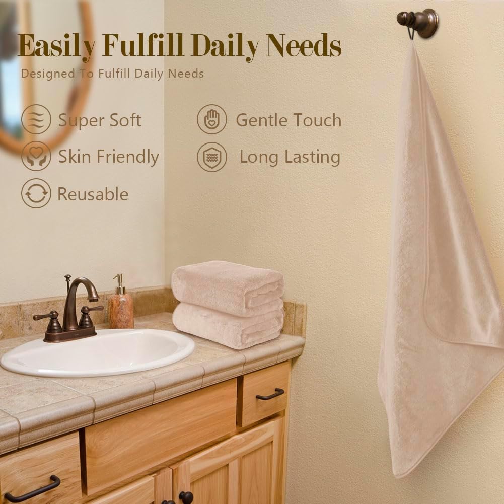 Orighty Bath Towels, Soft Feel Bath Towel, 2 Pack (27'' x 54'')