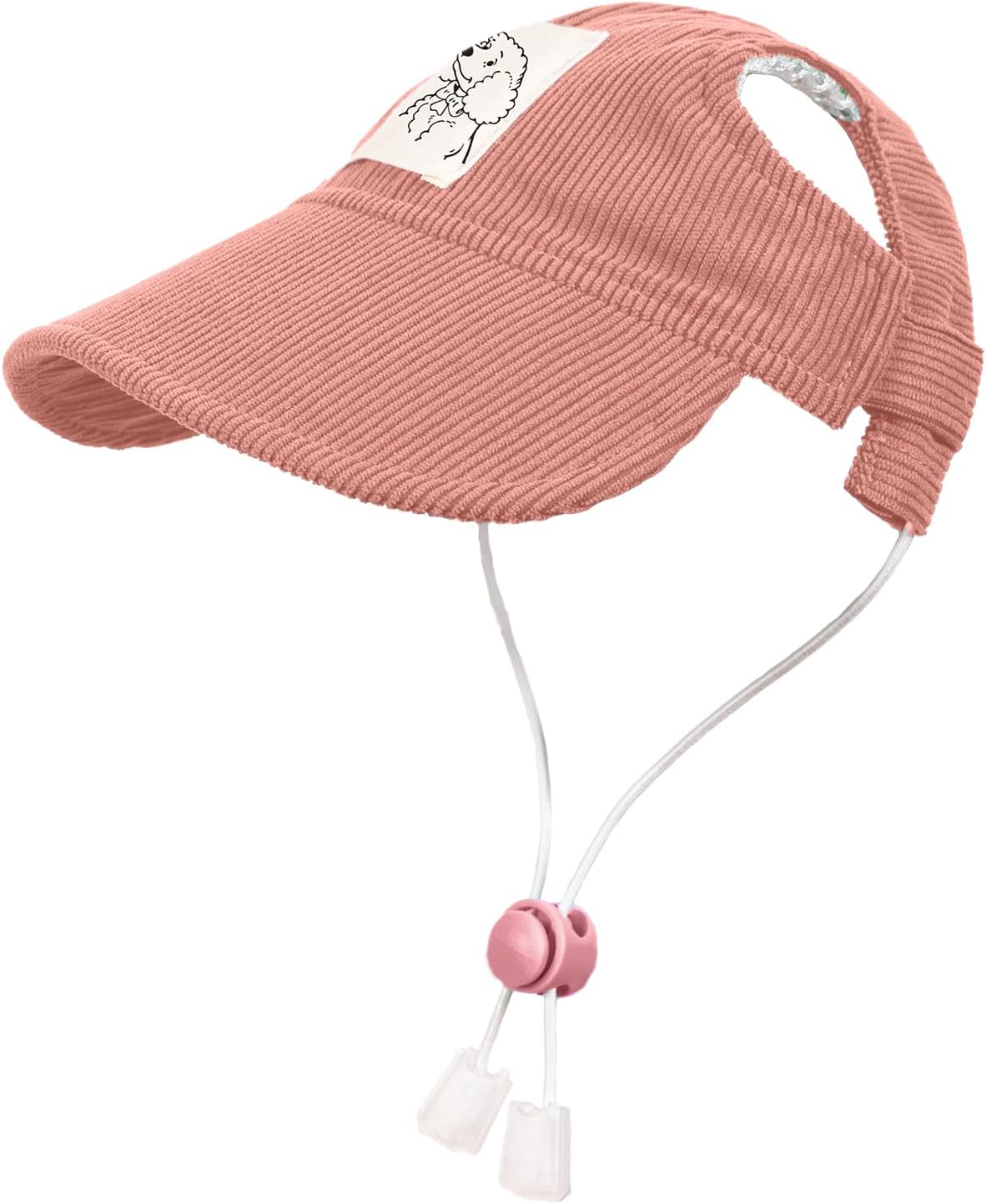 Pet Dog Baseball Cap, Cat Hat, Cat Dog Sun Cap with Ear Holes, Adjustable Puppy Outdoor Sun Hat (Pink, X-Small)