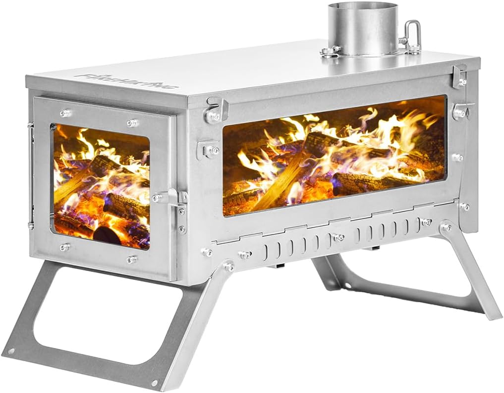 FireHiking Ultralight Wood Stove (2nd Gen) LANK Max Camping Titanium Tent Stove Thickened TA1 Anti-deformation Folding Portable Wood Burning Stove