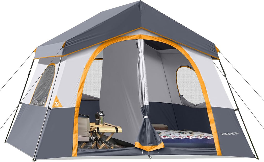 HIKERGARDEN 6-8 Person Tent for Camping Family Outdoor Cabin Tent
