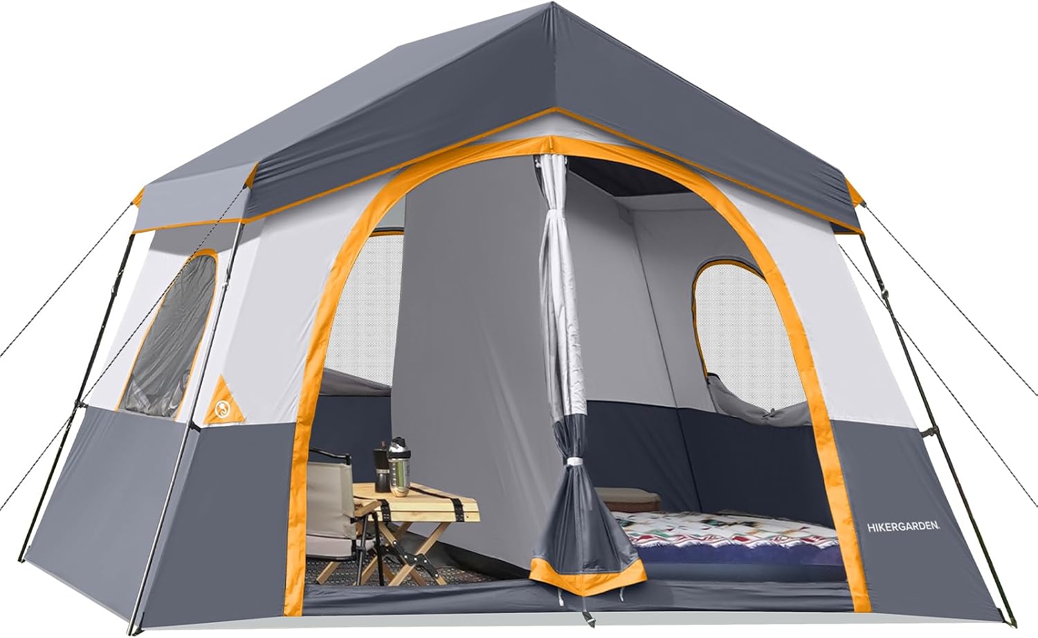 HIKERGARDEN 6-8 Person Tent for Camping Family Outdoor Cabin Tent