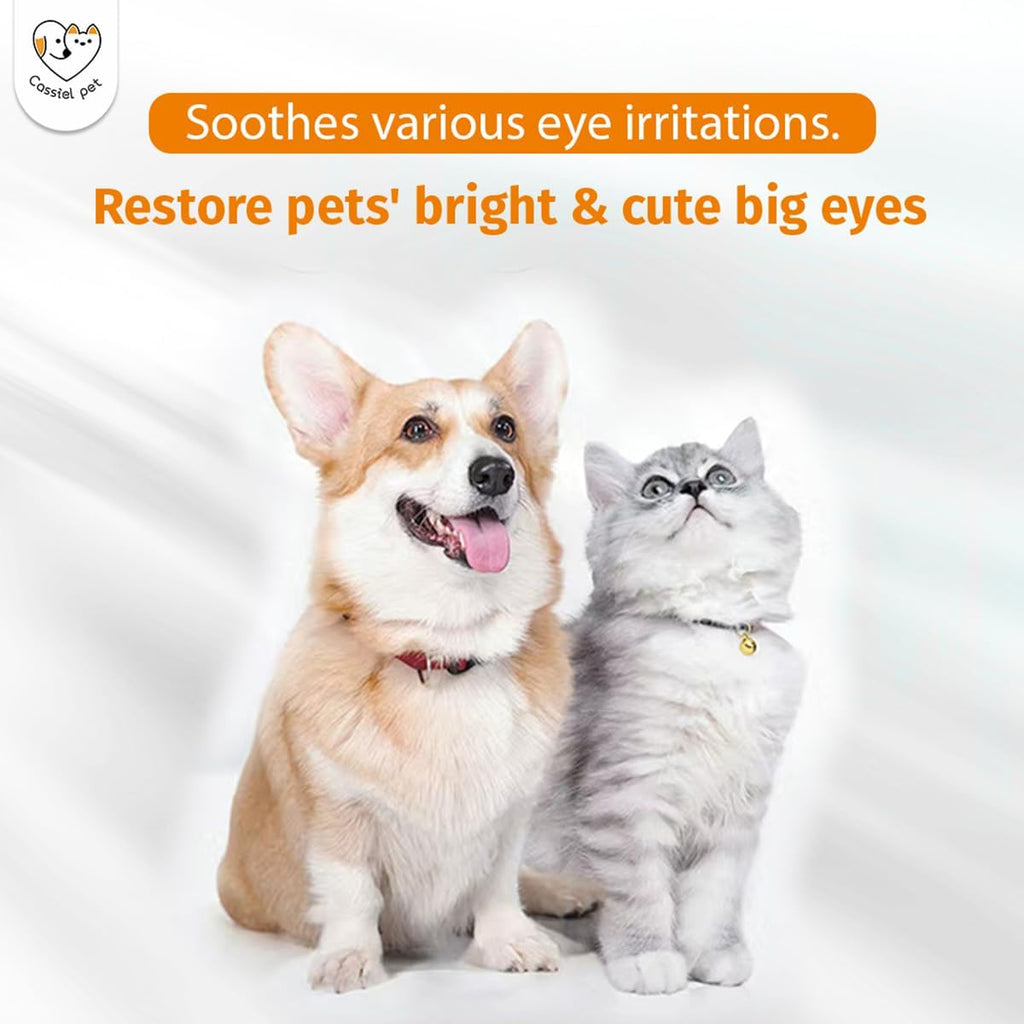 Eye Drops for Eye Infection Treatment, Soothe Infection Allergy, Relieve Dry Eyes & Red Eye，Eye Cleaner and Tear Stain Remover for Dogs and Cats | 10 ml 0.33 FL OZ (1 Bottle)