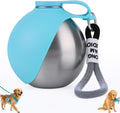 2 in 1 Portable Dog Water Bottle for Dogs,10oz Stainless Steel Portable Dog Water Bottle with Foldable Silicone Bowl, Leak-Proof 2 in 1 Portable Tumbler for Small Dog & Puppy Walking Hiking Outdoor