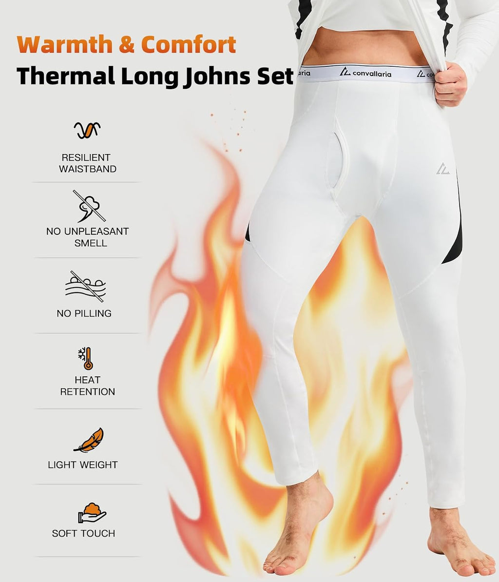 Mens Thermal Underwear Long Johns Set Cold Weather Hunting Base Layer