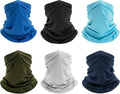 Neck Gaiter Face Mask: 6 Pack Cooling UV Sun Protection Bandana