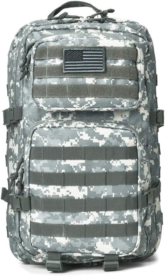 REEBOW GEAR Military Tactical Backpack Large Army 3 Day Assault Pack Molle Bag Backpacks (ACU Camo)