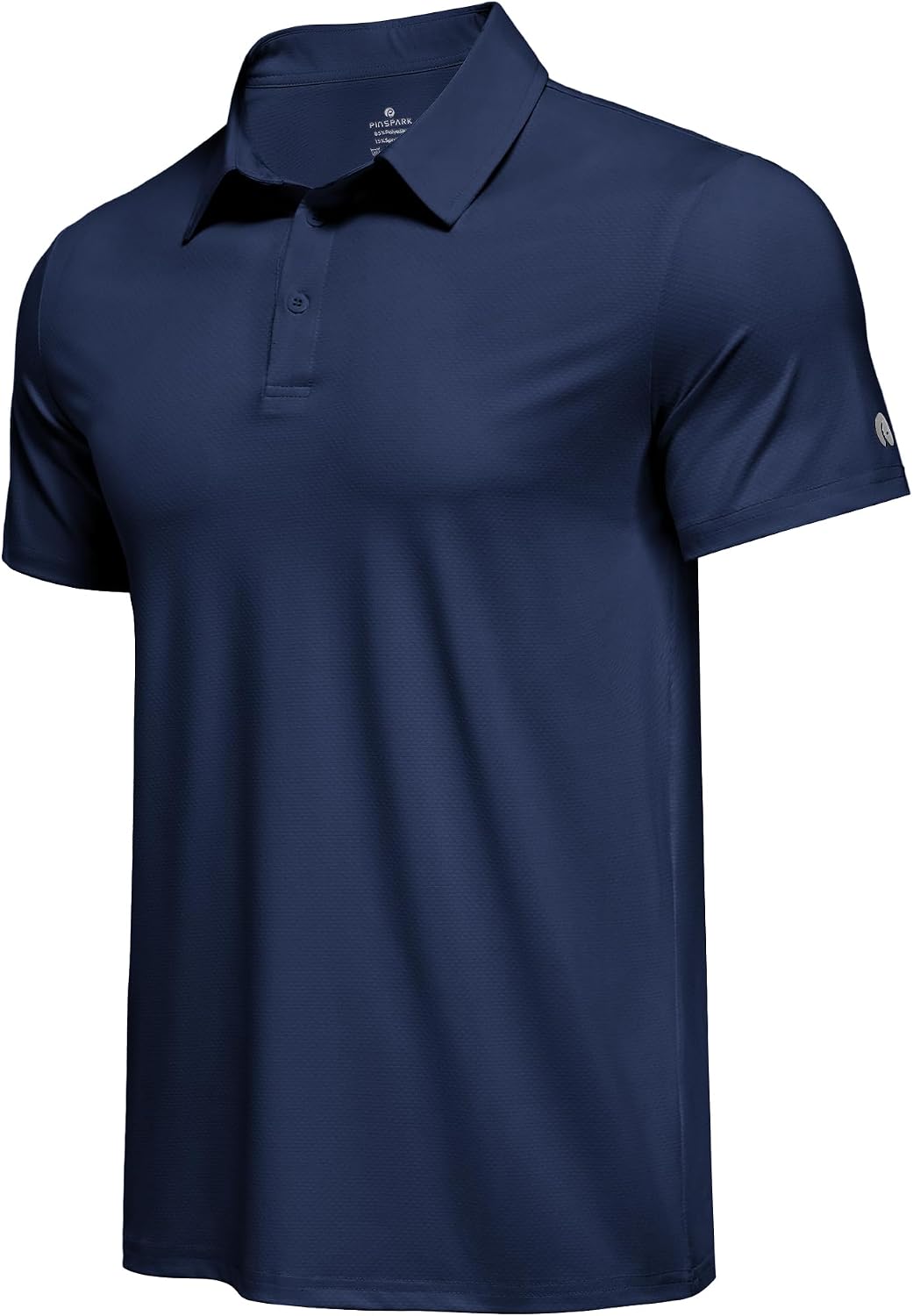 PINSPARK Men's Golf Polo Shirts UPF 50+ Moisture Wicking Collared Shirts
