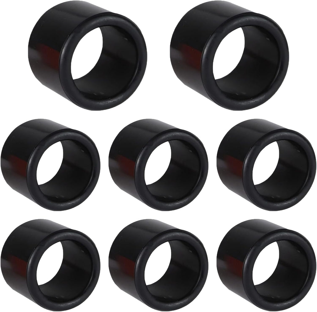 8 Pcs Black Silicone Fishing Rod Holder Tube Cap Kit Fit for Fishing Rod Pole Rest Rack Insert Protectors Fishing Cart Accessories