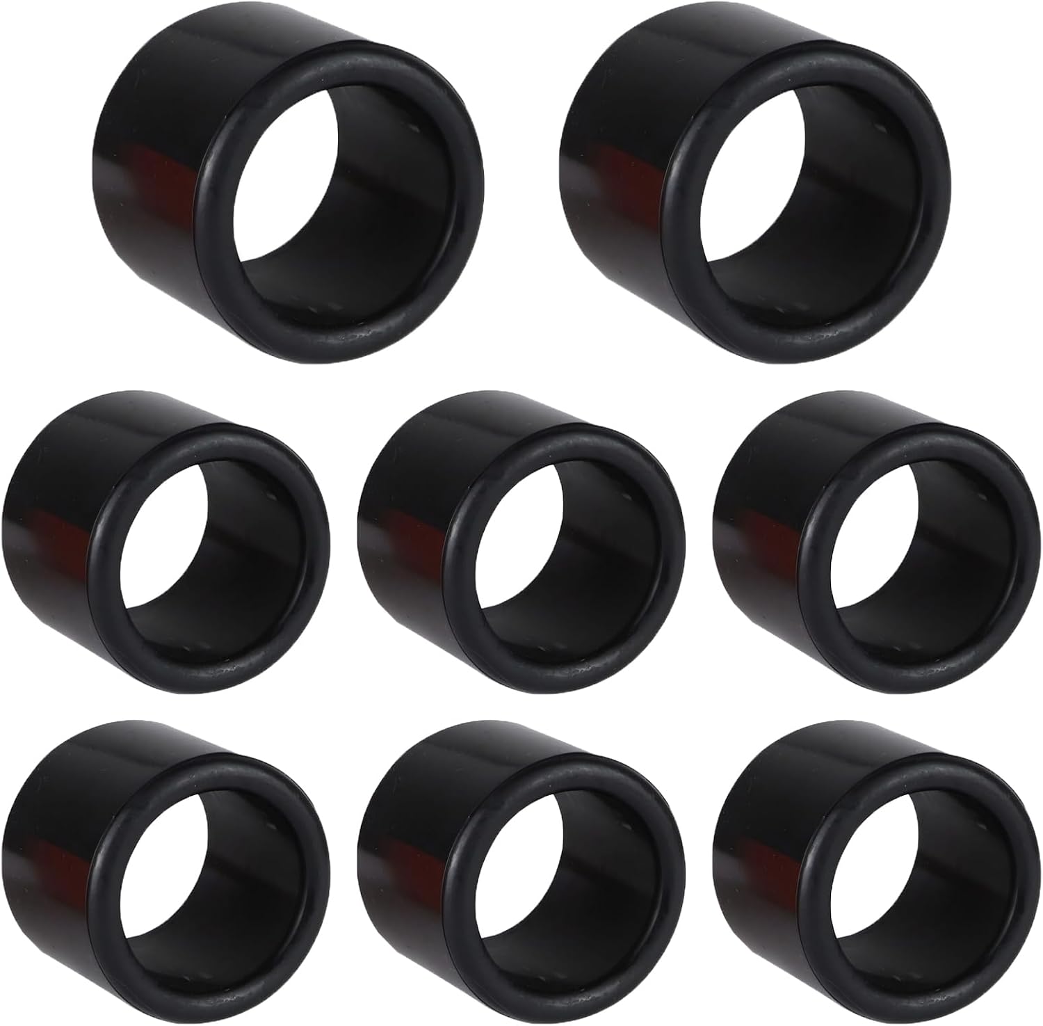 8 Pcs Black Silicone Fishing Rod Holder Tube Cap Kit Fit for Fishing Rod Pole Rest Rack Insert Protectors Fishing Cart Accessories
