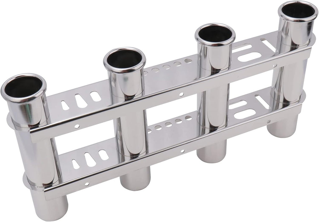 Fishing Rod Holder for Boat, Vertical Wall Mounted Fishing Rod Rack, Stainless Steel Rod Holder for Marine Boat,Fishing Boat, Truck (3 Tubes Upgrade)
