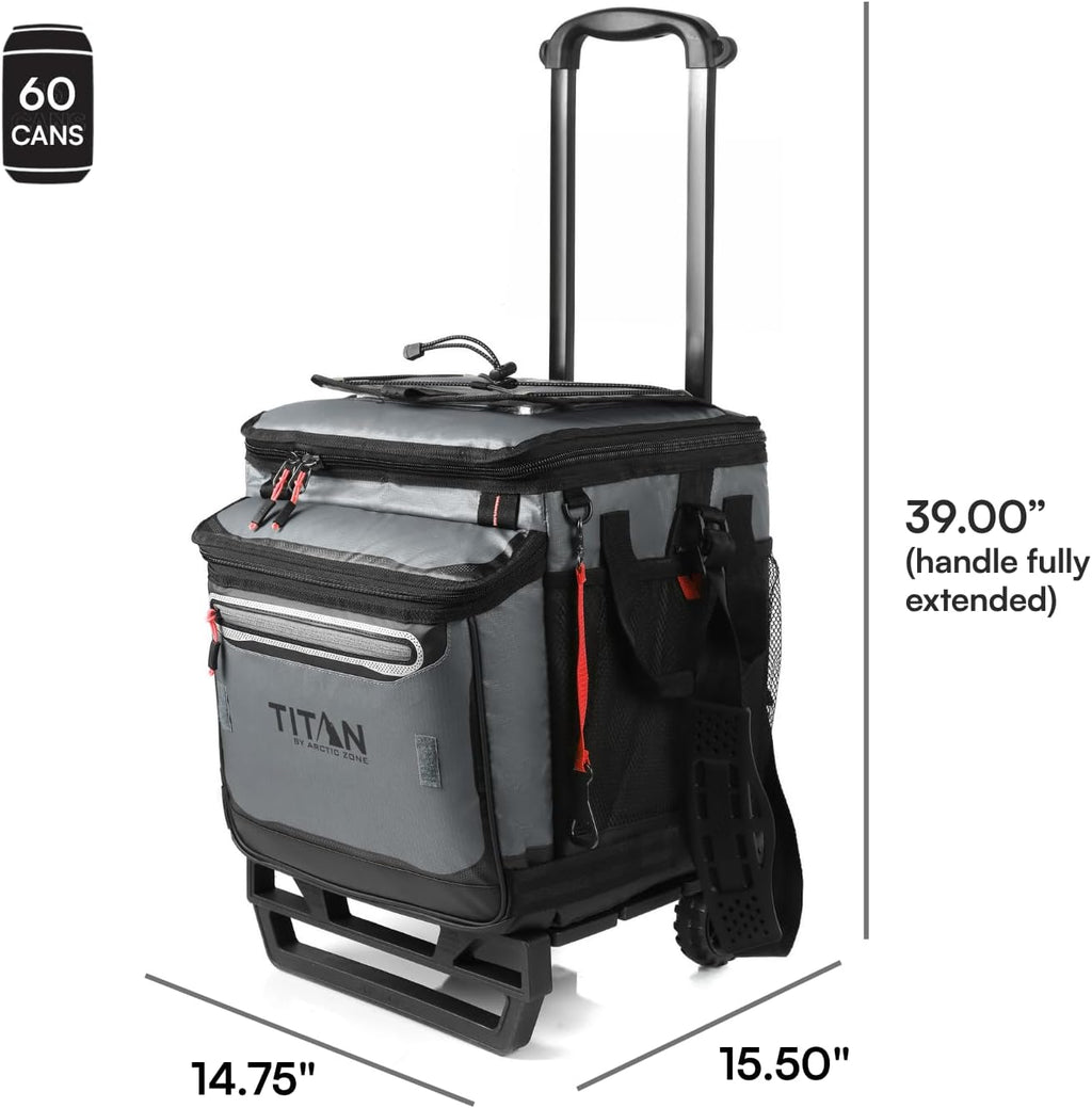 Titan 60 Can Cooler with Wheeled Cart, Ice Up to 3 Days