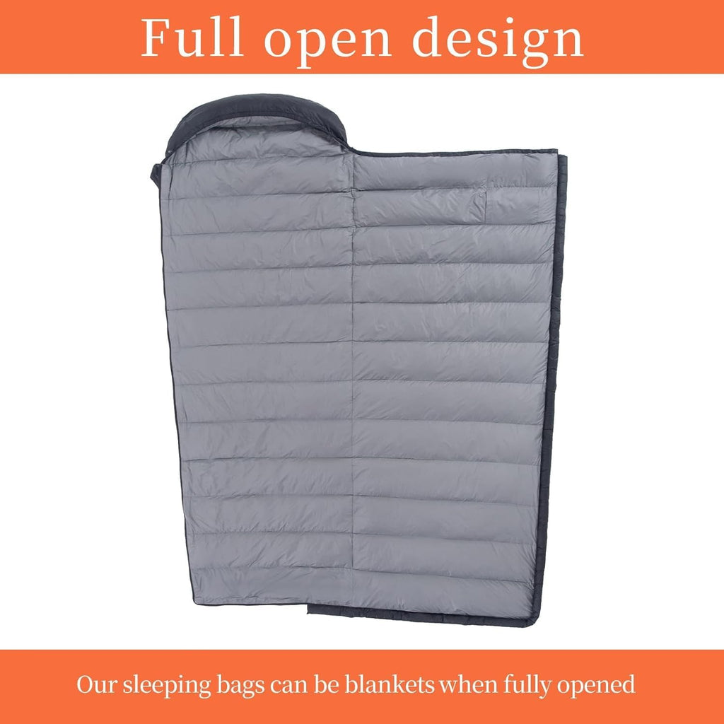 Down Sleeping Bag for Adults, 600FP Cold Warm Weather Backpacking