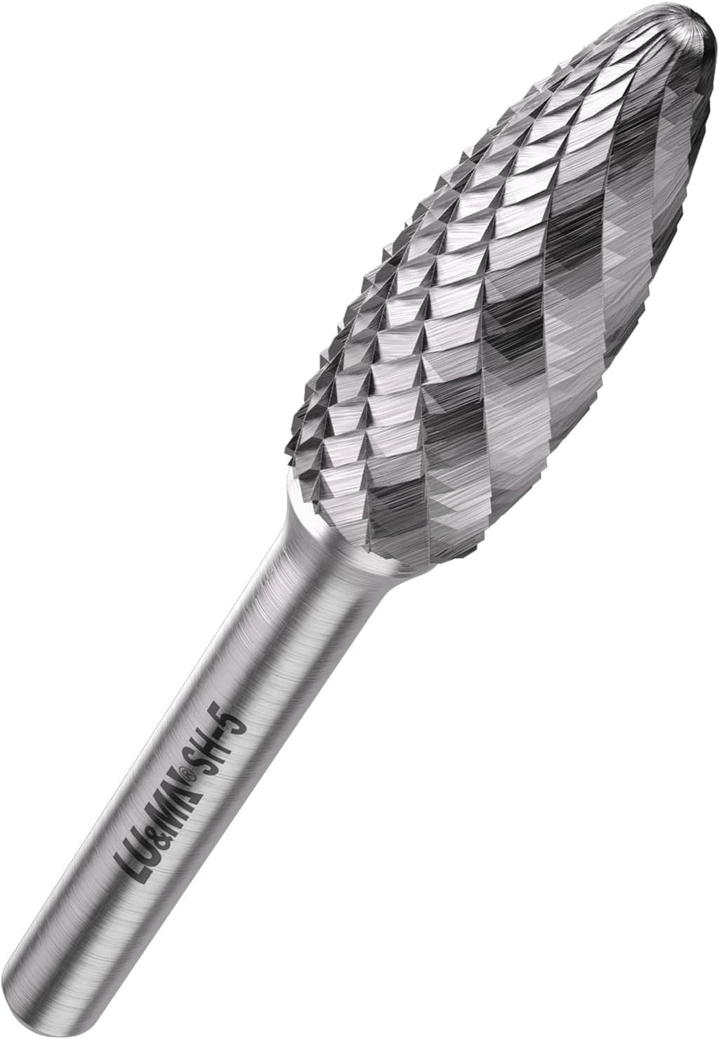 LU&MN SH-5 Tungsten Carbide Burr, 1/2" Head, 1/4" Shank, 1 Pc
