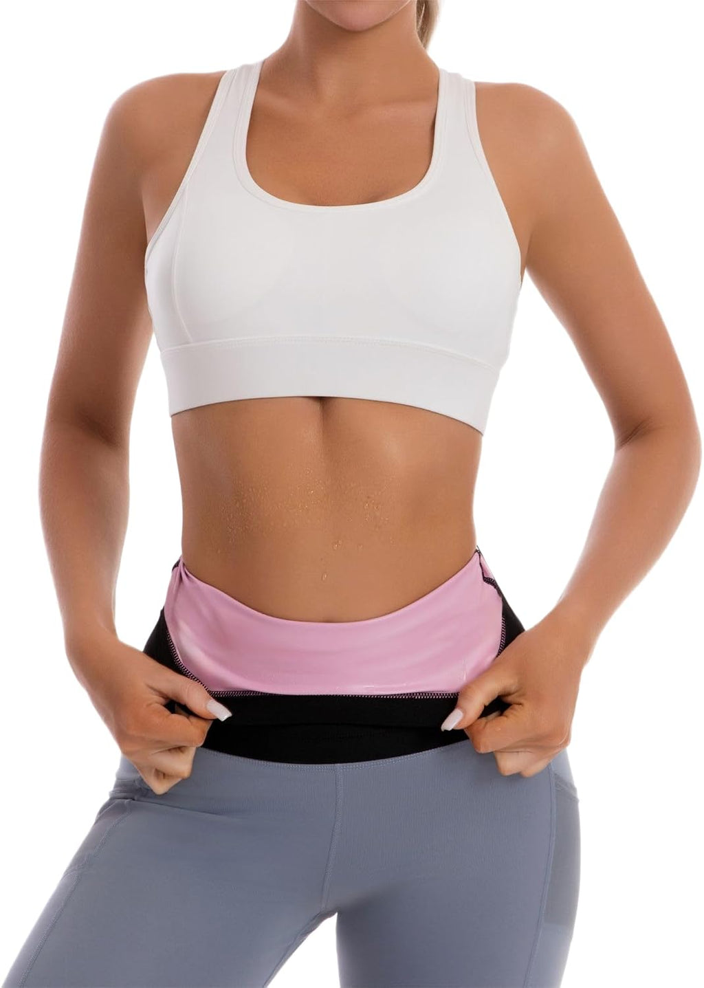 Sauna Suit Waist Trainer Band for Women Girls, Adjustable Waist Cincher Slimming Waist Trimmer for Lower Belly Fat