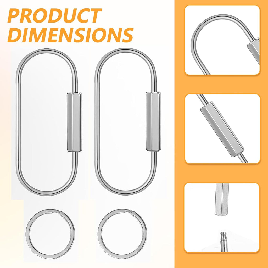 Yolev Locking Carabinern Key Ring Screw Lock Keychain