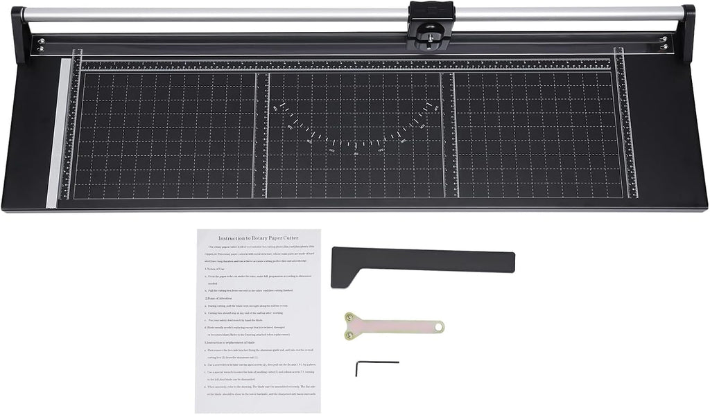 Precision Manual Rotary Paper Trimmer 36 inch Sharp Photo Paper Rolling Cutter Heavy Duty