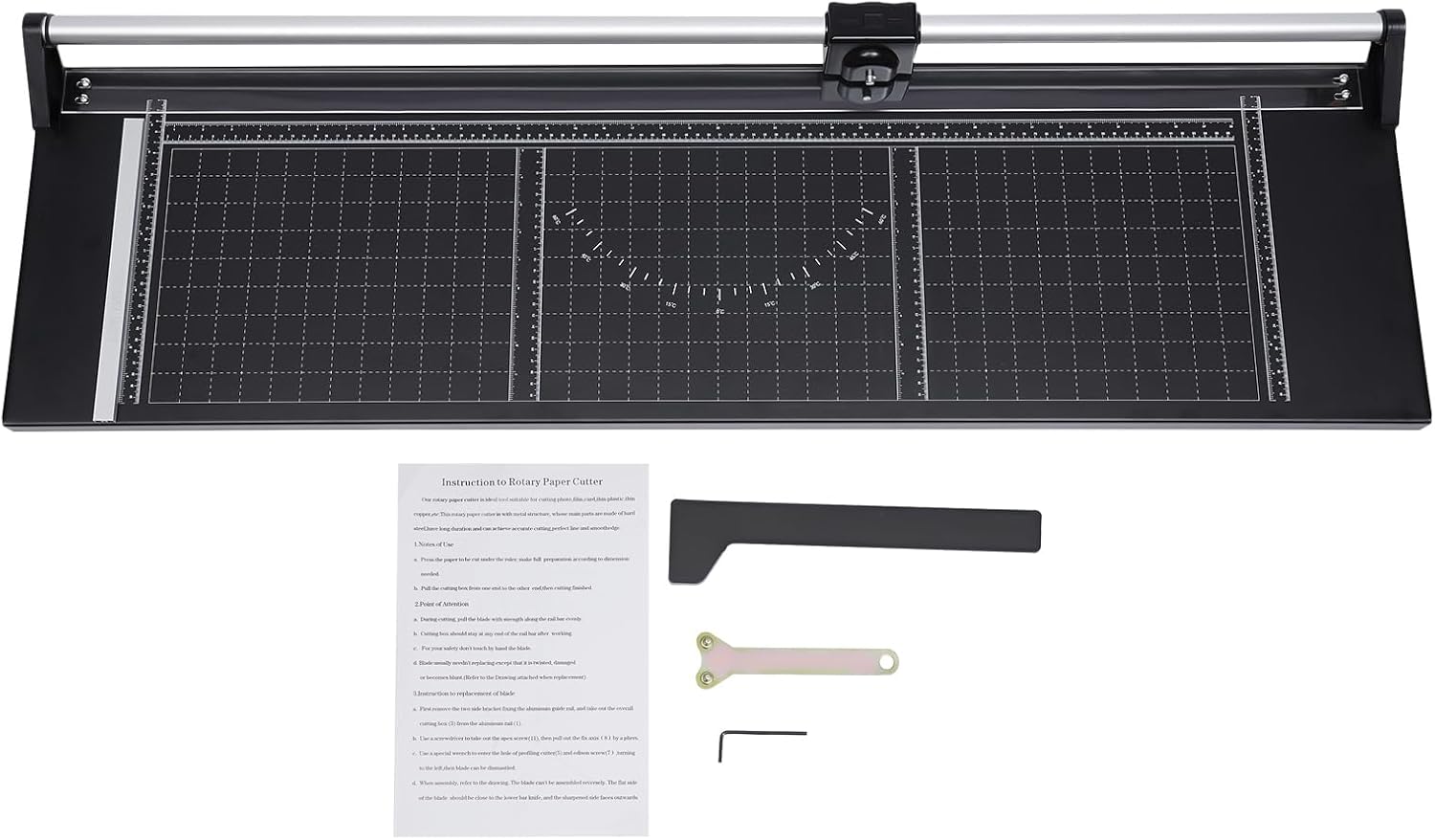 Precision Manual Rotary Paper Trimmer 36 inch Sharp Photo Paper Rolling Cutter Heavy Duty