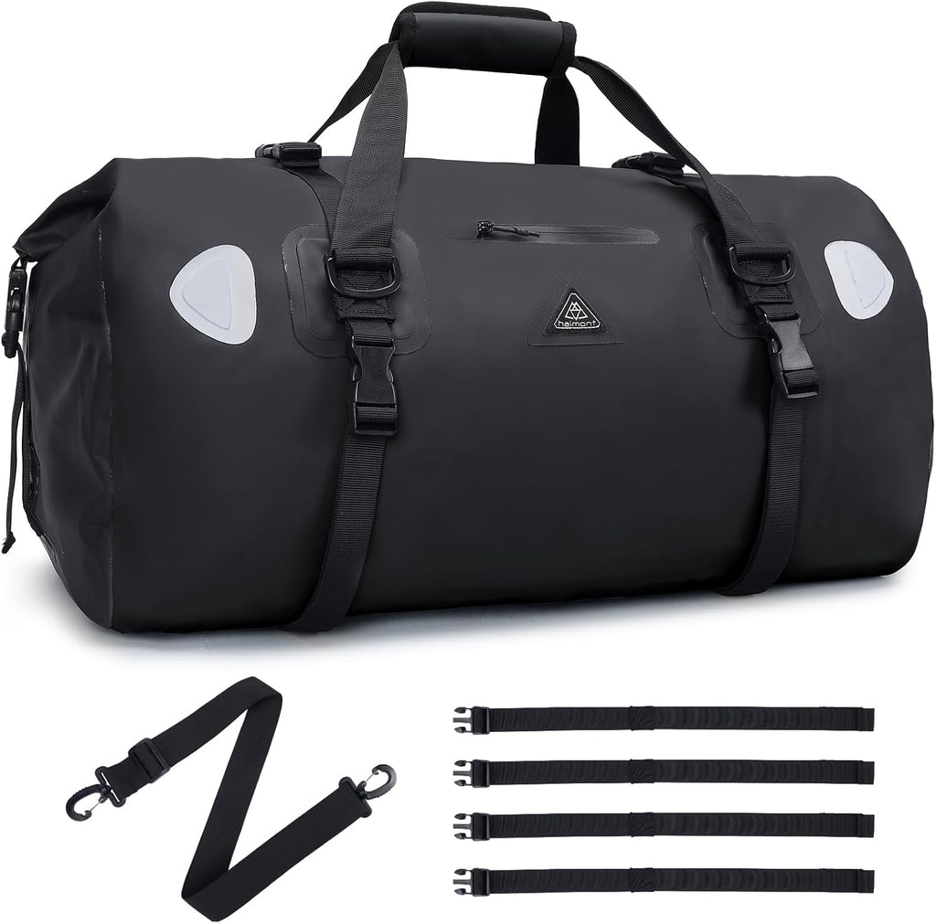Haimont Waterproof Duffel Bag Roll-top Dry Duffel Bag with Quick-fixed Straps for Motorcycling, Rafting, Boating, SUP, Kayaking, Travel, 50L/70L