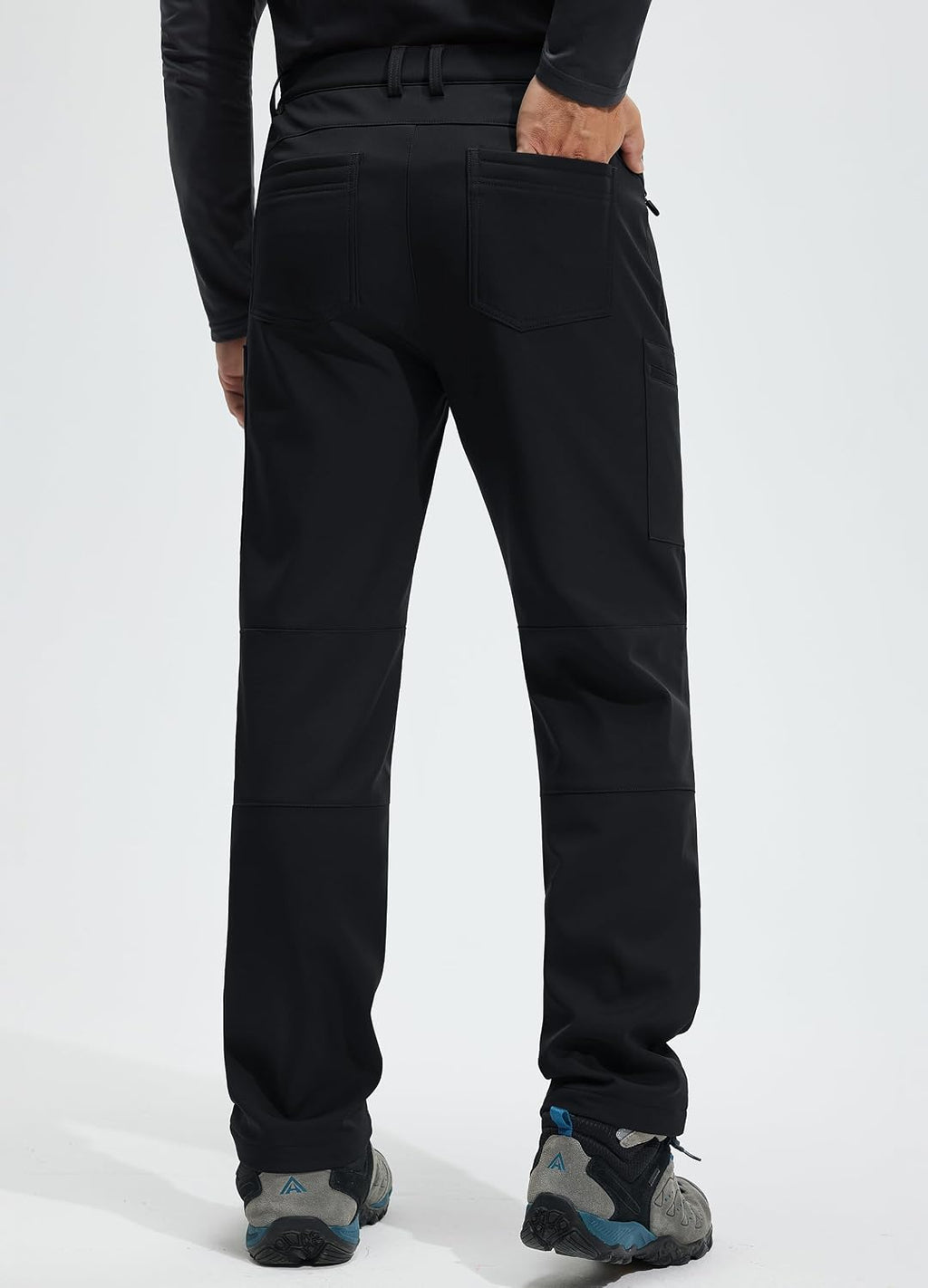 Libin Men's Fleece Lined Hiking Pants Snow Ski Water Resistant