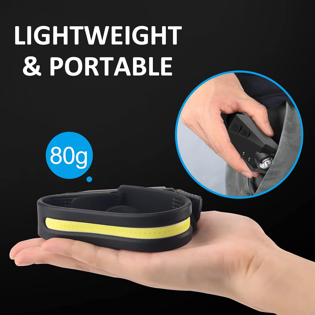 Pristar LED Headlamp Rechargeable with Motion Sensor Head Lamp Head Light
