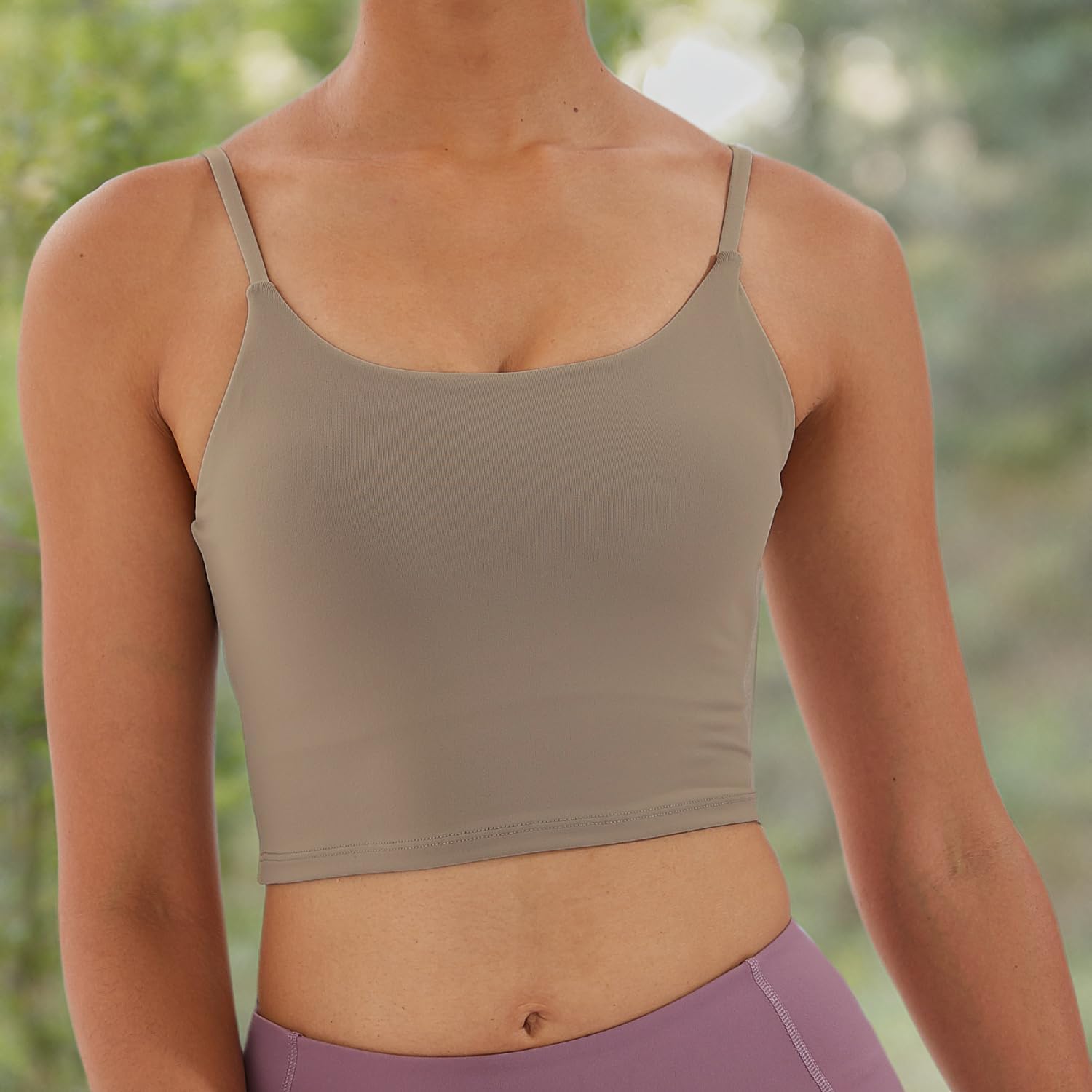 Women's Strappy Stretch Sports Bra Longline Yoga Tank Top Fitness Bra Workout Camisole Crop Tops for Teen Girl