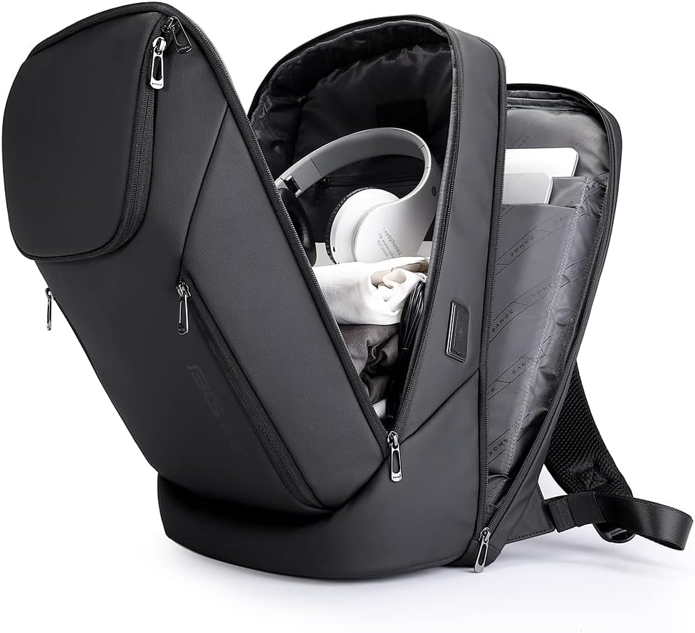 BANGE Business Smart Backpack Waterproof fit 15.6 Inch Laptop Backpack with USB Charging Port,Travel Durable Backpack