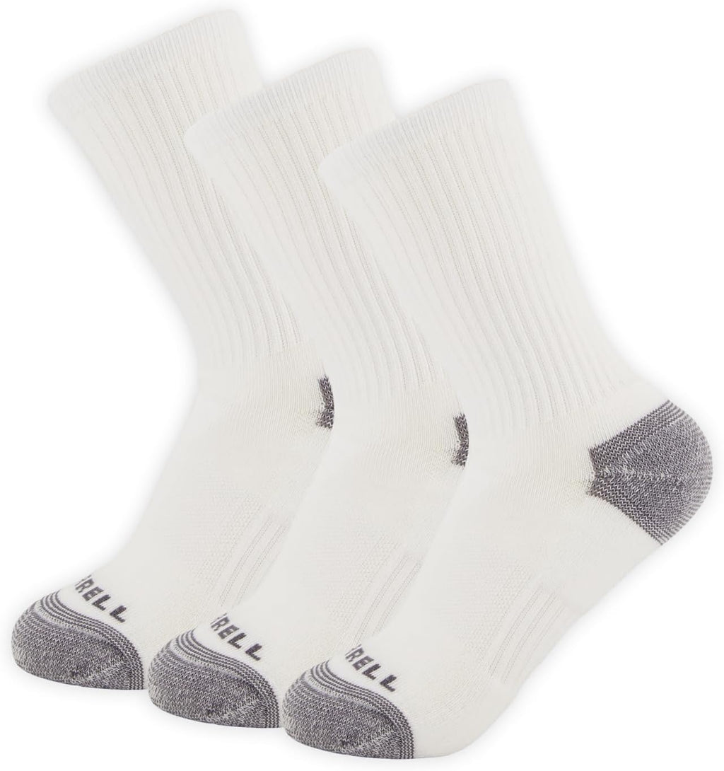 Merrell Unisex Eco Cushioned Crew Socks, Recycled Sustainable Hiker With Targeted Cushion
