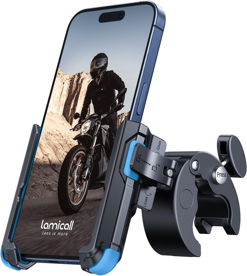 Lamicall Motorcycle Bike Phone Mount, 1s Lock Bike Phone Holder
