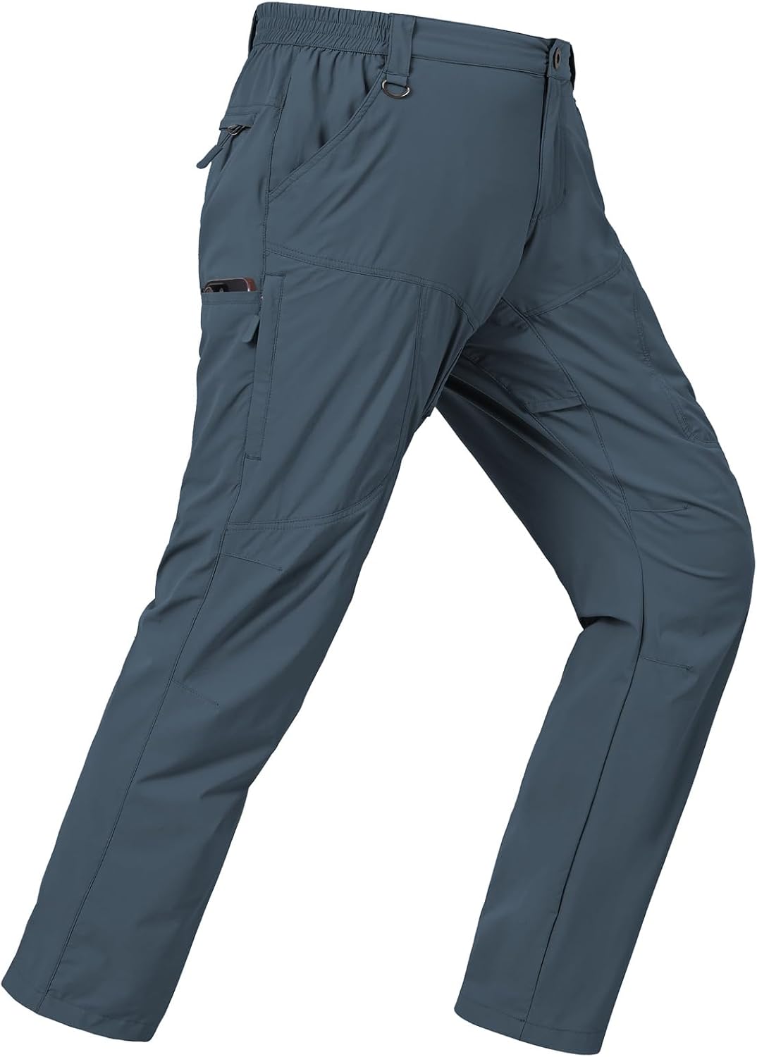 SPOSULEI Mens Lightweight Cargo Hiking Outdoor Quick Dry Work Tactical Pants 6 Pockets Water Resistant Fishing Travel Pants