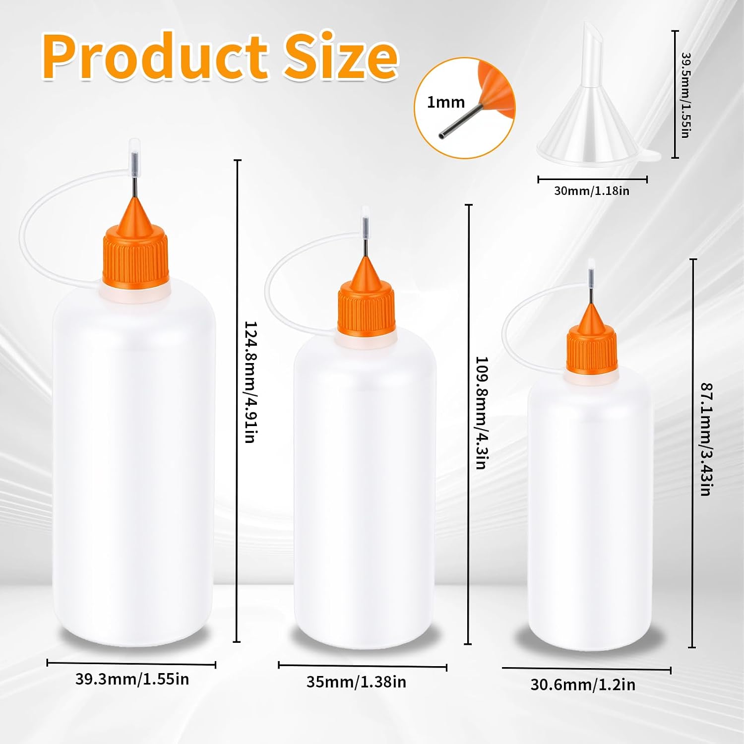 Goodma 30 Pcs Mixed Sized Precision Tip Applicator Bottles