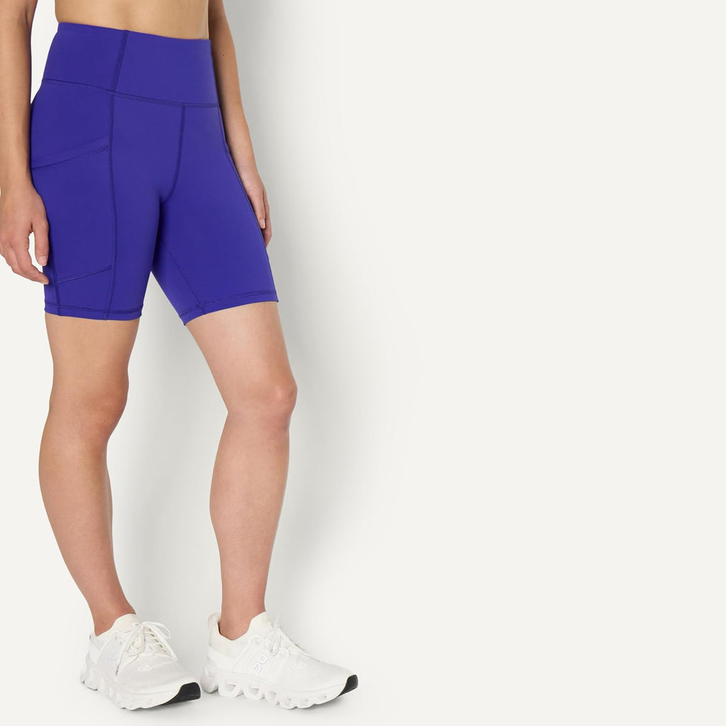 Amazon Essentials Women's Active Total Train High Waist 7" Gym Workout Biker Shorts with Pockets