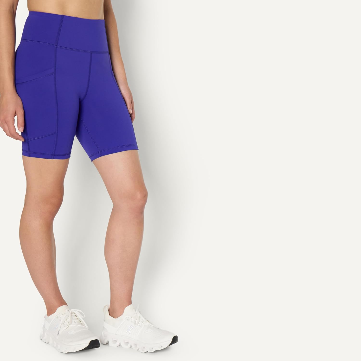 Amazon Essentials Women's Active Total Train High Waist 7" Gym Workout Biker Shorts with Pockets