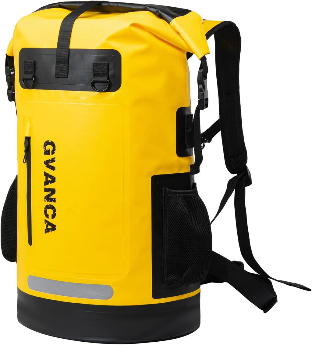 Waterproof Roll Top Kayak Dry Backpack, Floating Outdoor Dry Sack Boating Sailing Canoeing Rafting Fishing Camping 35L Grey