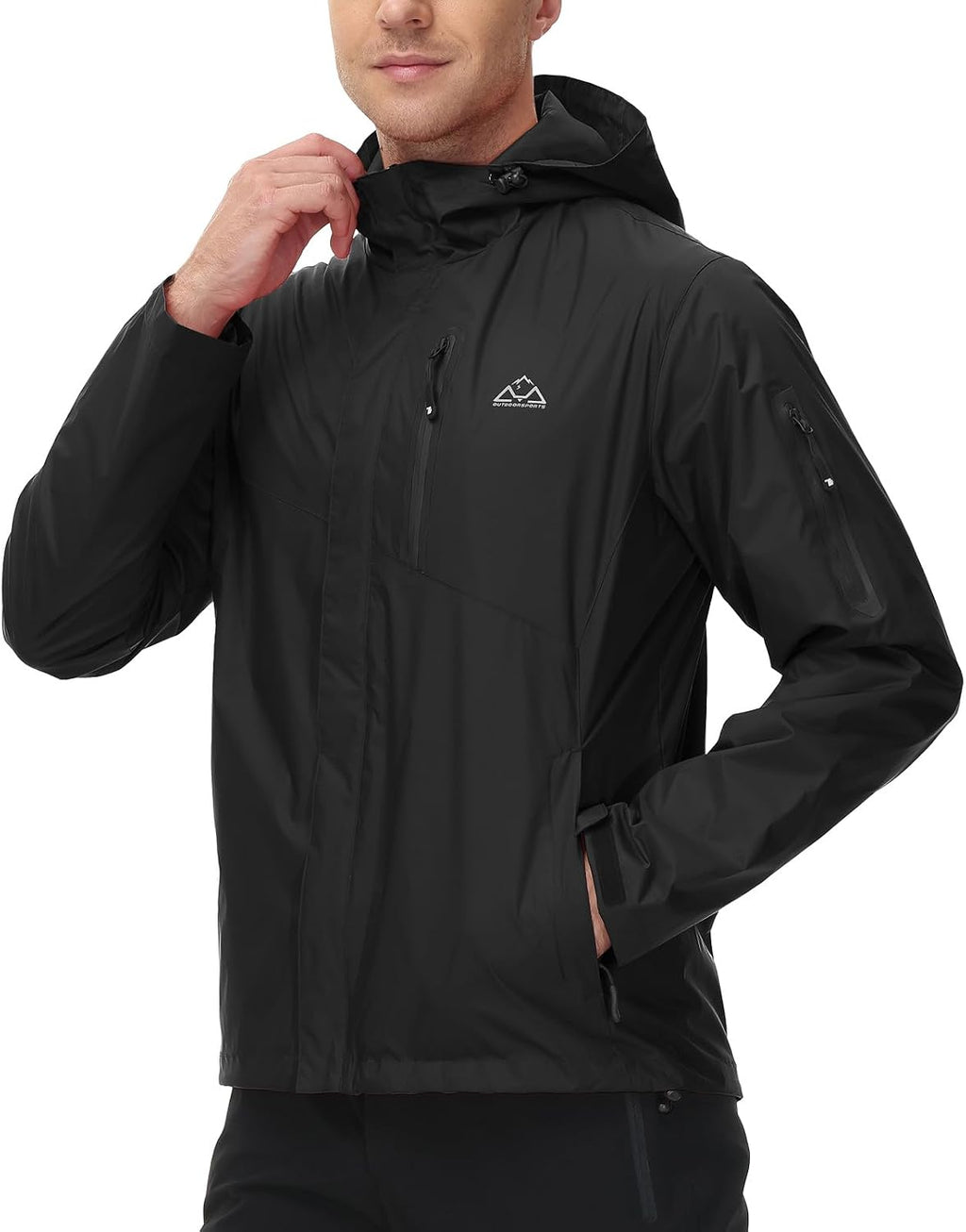 TBMPOY Men's Lightweight Rain Jackets Waterproof Raincoat with Hood