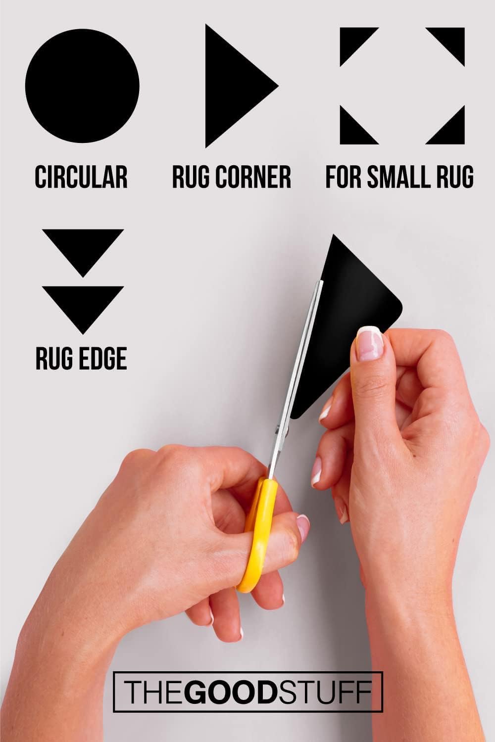 Rug Gripper for Hardwood Floors - 12 Pack Square Anti Slip Rug Corner Grippers for Area Rugs - Washable & Reusable Non Slip Rug Pads - Carpet Corners to Hold Rug in Place on Tile, Wood & Marble