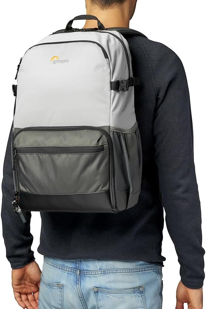 Lowepro LP37238-PWW Truckee BP 250 LX Outdoor Camera Backpack, Fits 15 inch Tablet, for Compact DSLR/Mirrorless, for Sony, Canon, Nikon, 1-2 Lenses, Gimbal, Video Drone, DJI, Osmo, Mavic, Light Grey