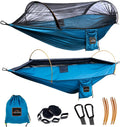 AnorTrek Professional Camping Hammocks with Mosquito Net, Lightweight Double for Camping, Hiking & Backpacking | Includes Two 10 FT Tree Straps, 230T Nylon Design