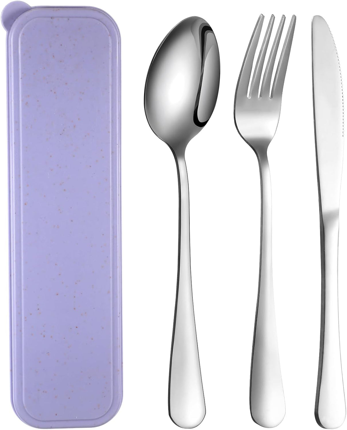 Yinkin 4 Pack Travel Silverware Set with Case for Lunch,Gold