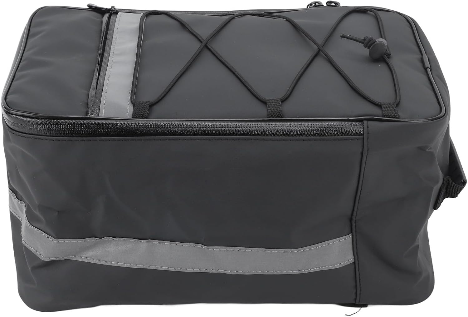 Drfeify Cycling Trunk Carrier Rear Bike Rack Bag 15L Capacity Saddle Bag Black PU Leather